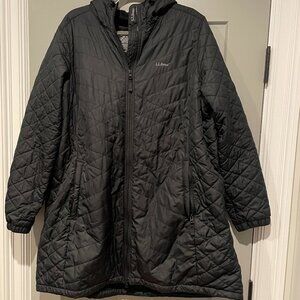 LL Bean Women's Fleece-Lined Primaloft Coat